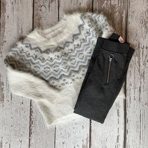 NWOT - Justice Fair Isle Sweater & Legging Set